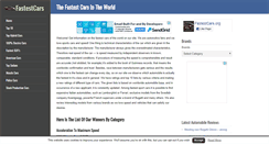Desktop Screenshot of fastestcars.org
