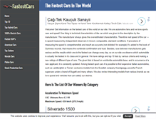 Tablet Screenshot of fastestcars.org